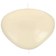 Perle plate irrégulière en résine opaque 20x27 mm - Ivoire x1