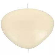 Perle plate irrégulière en résine opaque 20x27 mm - Ivoire x1