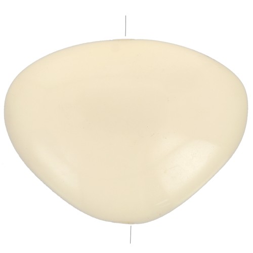 Perle plate irrégulière en résine opaque 20x27 mm - Ivoire x1