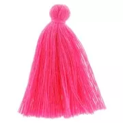 Pompon imitation coton 43-46 mm Rose Fluo x1