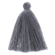Pompon imitation coton 43-46 mm Gris Anthracite x1|raw }}