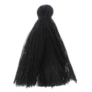 Pompon imitation coton 43-46 mm Noir x1