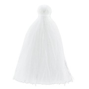 Pompon imitation coton 43-46 mm Blanc x1