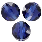 Perle ronde plate - 8 mm - Thin Round PureCrystal 5034 - Reinvented Dark Sapphire x1
