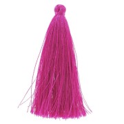 Pompon imitation soie 65 mm Fuchsia x1|raw }}