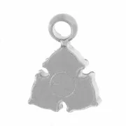 Mini breloque triangle 6.5x5 mm avec strass - Acier inox 304L x1