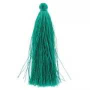 Pompon imitation soie 63-66 mm Green Turquoise x1