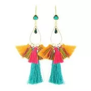 Pompon imitation soie 63-66 mm Green Turquoise x1