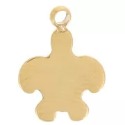 Mini breloque tortue 10.5x7.5 mm - Acier inoxydable 316L Doré x1