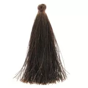 Pompon imitation soie 63-66 mm Marron x1