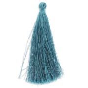 Pompon imitation soie 88-93 mm Teal x1