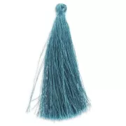 Pompon imitation soie 88-93 mm Teal x1