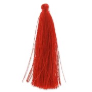 Pompon imitation soie 88-93 mm Rouge x1