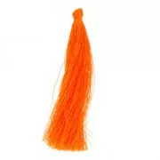 Pompon imitation soie 88-93 mm Orange Fluo x1