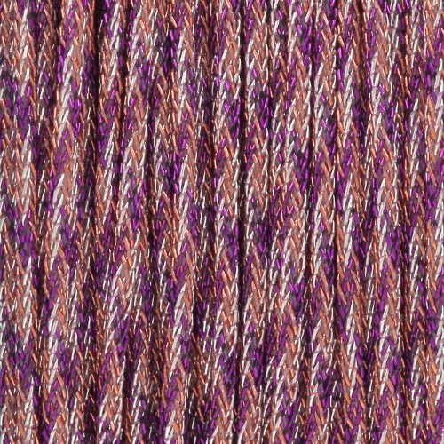 Fil nylon tressé métallisé 0.85 mm - Premium - Violet - Topaz - Argenté x10m