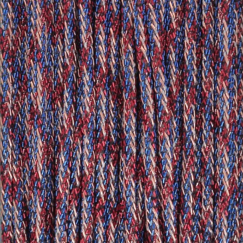 Fil nylon tressé métallisé 0.85 mm - Premium - Bleu - Rouge - Cuivré x10m