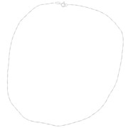 Collier maille Miroir - serpent plat torsadé 1.1 mm - Argent 925 x42cm