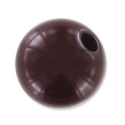 Perle en résine opaque 8 mm Bordeaux x1