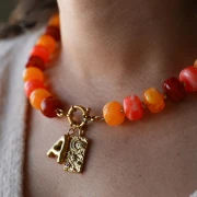 Perles rondelles gros trous 14.5x9 mm en acrylique - Vert canard marbré x20