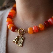 Perles rondelles gros trous 14.5x9 mm en acrylique - Vert foncé marbré x20