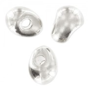 Perles irrégulières 8x6 mm Placage Argent fin vieilli x5|raw }}