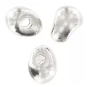 Perles irrégulières 8x6 mm Placage Argent fin vieilli x5