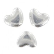 Perles coeurs 5x6 mm Placage Argent fin vieilli x10|raw }}