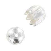 Coquille tulipe  9 mm argenté  x1