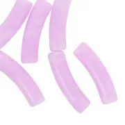Blanc - Perles tube incurvé en acrylique opaque 19x5 mm - Lilas marbré x10 Perles tube incurvé en acrylique opaque 19x5 mm - Lilas marbré x10
