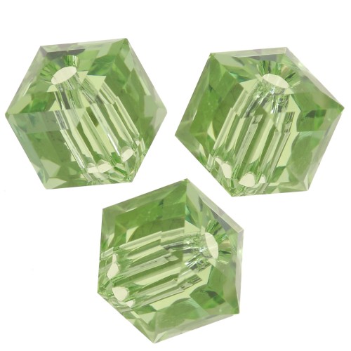 Cube PureCrystal 5601 6 mm - Reinvented Peridot x1