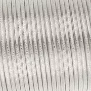 Fil de cuivre demi rond martelé 1.29 mm semi dur - Argenté anti-ternissement x7.3m