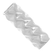 Perle tube 10x4 mm effet diamanté - Argent 925 x1|raw }}