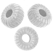 Perles rondelles striée 6 mm - Argent 925 x4|raw }}