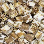 Miyuki Tila Beads 5x5x1.9 mm TL-4512 - Opaque Yellow Picasso - paquet de 100g