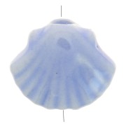 Perles coquillage en céramique 10x12 mm - Bleu ciel irisé x5|raw }}