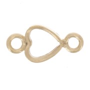 Intercalaire coeur évidé 7x3.5 mm - Gold filled (or laminé) x1|raw }}
