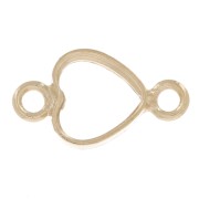 Intercalaire coeur évidé 8x4 mm - Gold filled (or laminé) x1