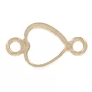 Intercalaire coeur évidé 8x4 mm - Gold filled (or laminé) x1