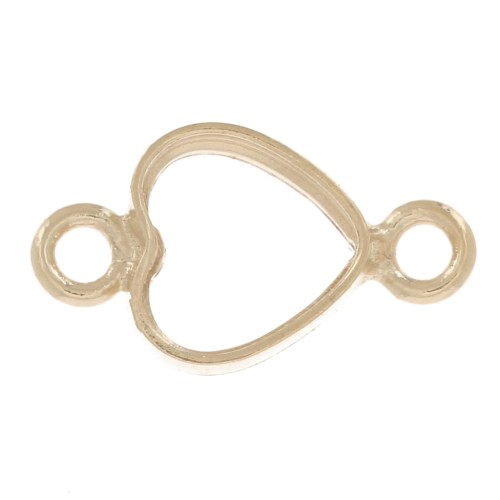 Intercalaire coeur évidé 8x4 mm - Gold filled (or laminé) x1
