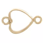 Intercalaire coeur évidé 9x5.5 mm - Gold filled (or laminé) x1