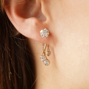 Pendentif spirale 25x4.5 mm avec oxyde de Zirconium - Gold filled (Or laminé) x1