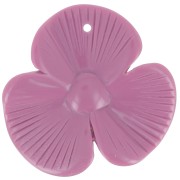 Pendentif fleur 3 pétales 42x43 mm en résine opaque - Prune x1|raw }}