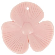 Pendentif fleur 3 pétales 42x43 mm en résine opaque - Rose x1