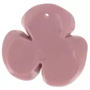 Pendentif fleur 3 pétales 42x43 mm en résine opaque - Mocha Mousse x1