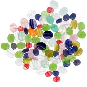 Assortiment de perles de bohème - Palets ovales x50g|raw }}