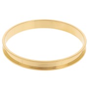 Bracelet jonc 8x62mm pour tissage Delica 11/0 3 rangs 5.2mm Acier inox 304 Doré