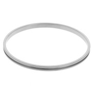 Bracelet jonc 4x62 mm pour tissage Delica 11/0 - 1 rang 1.5 mm - Acier inox 304 |raw }}