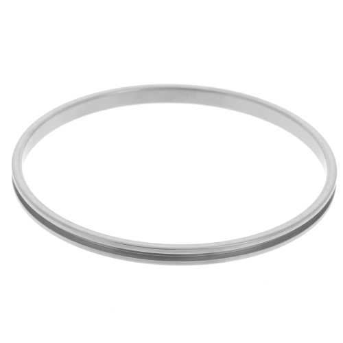 Bracelet jonc 4x62 mm pour tissage Delica 11/0 - 1 rang 1.5 mm - Acier inox 304 