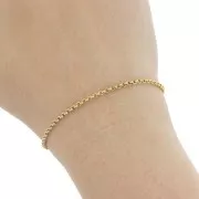 Chaîne maille Jaseron 2.3 mm - anneau fermé - Acier inoxydable 316L Doré x50cm