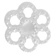 Fleur intercalaire texturée 11 mm pour cabochon 3 mm - Argent 925 x1